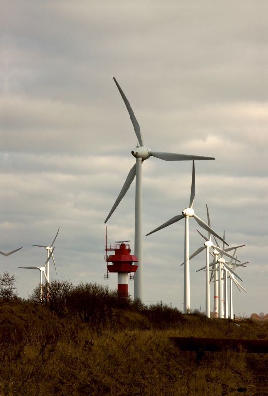 Radarturm an der Windkraftanlage