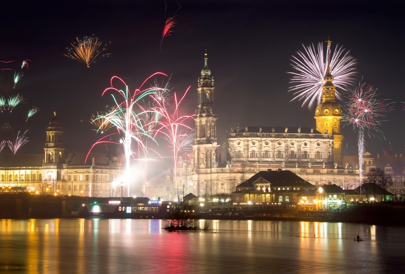 Feuerwerk über Dresden