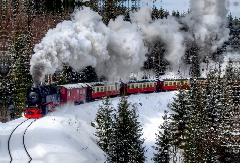 Brockenbahn bei Drei Annen