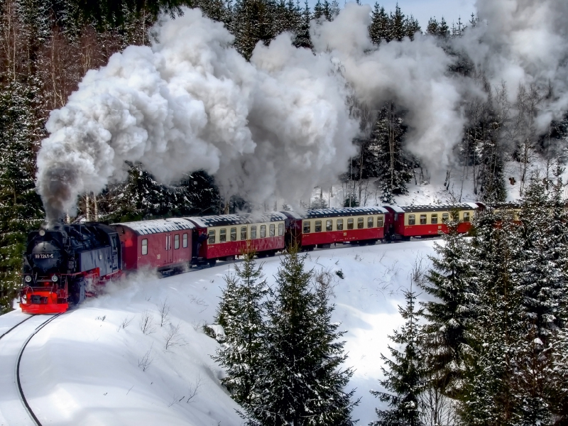 Brockenbahn bei Drei Annen