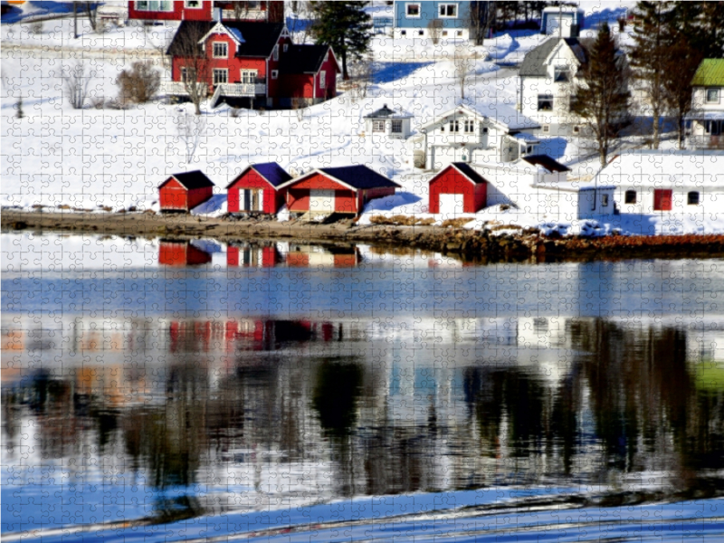 Siedlung auf dem Weg nach Tromsø