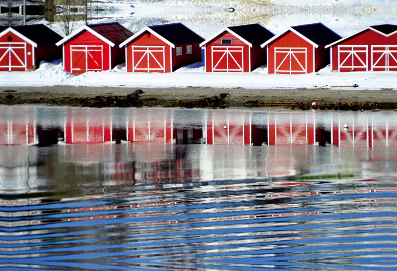 Bootshäuschen am Ufer