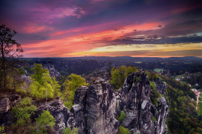 Früh morgens auf der Bastei