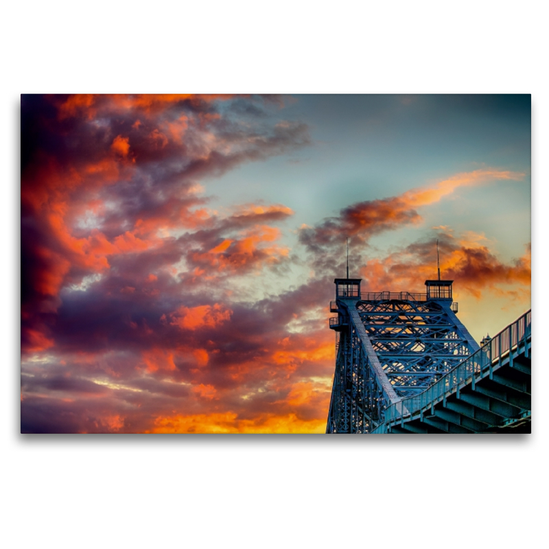 Sonnenuntergang Dresden an der Loschwitzer Brücke