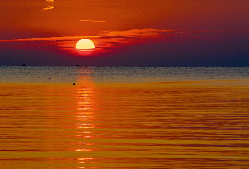 Herrlicher Sonnenuntergang in Vrsar.