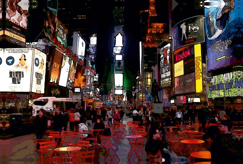 Times Square bei Nacht