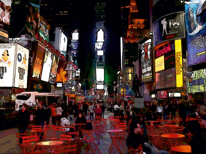 Times Square bei Nacht