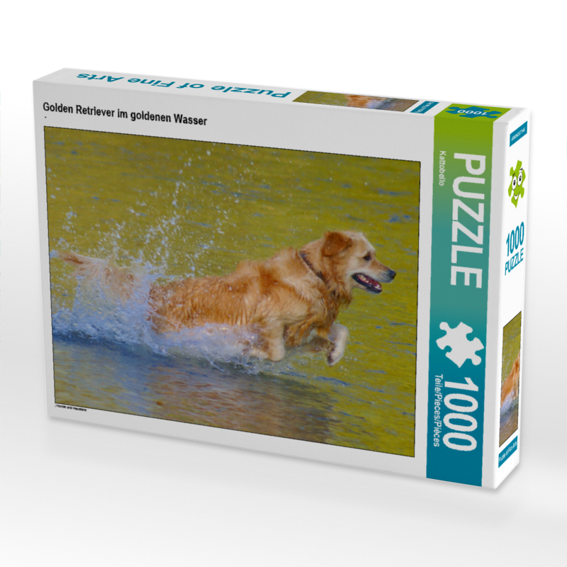 Golden Retriever im goldenen Wasser