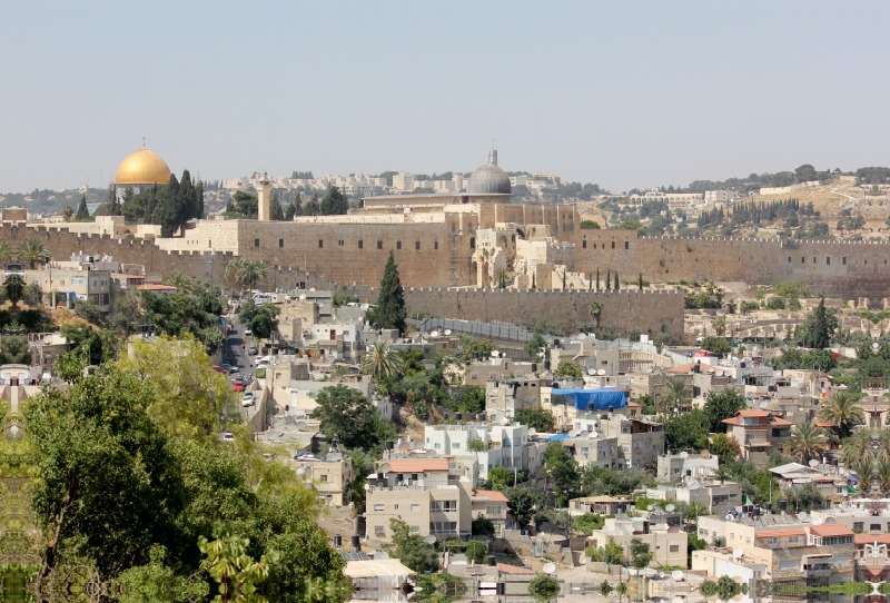 Tempelplatz mit Blick vom Zionsberg