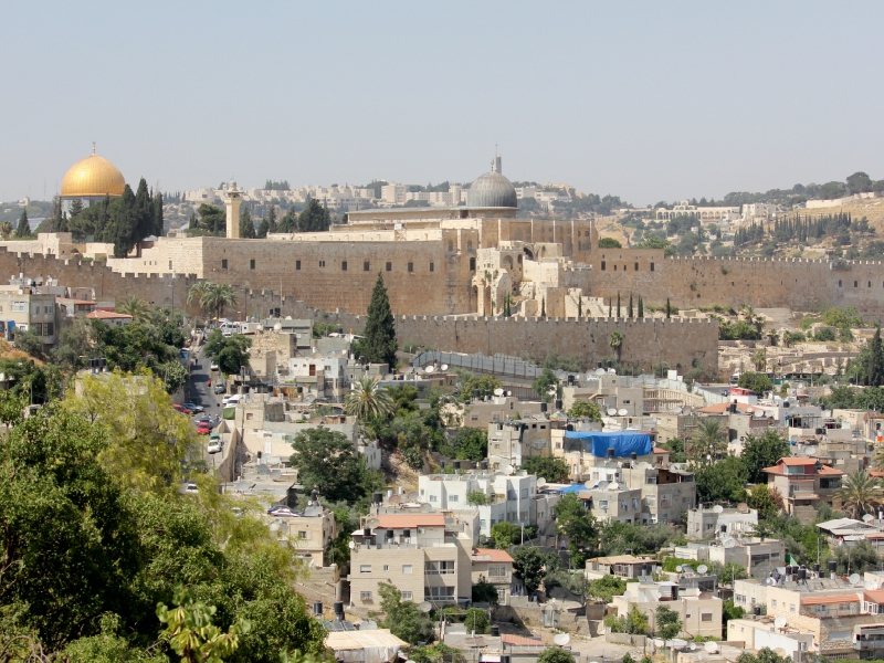 Tempelplatz mit Blick vom Zionsberg