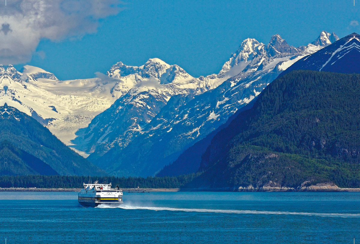 M/V Fairweather auf dem Weg nach Juneau