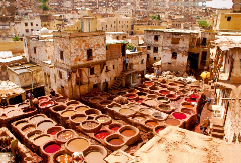 Tauchbecken der Gerber in Fes