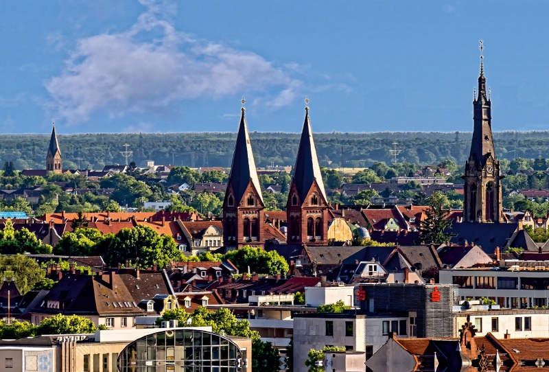 Heidelberg-Weststadt - Blick über die Weststadt