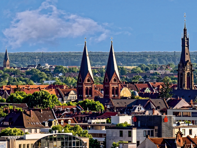 Heidelberg-Weststadt - Blick über die Weststadt