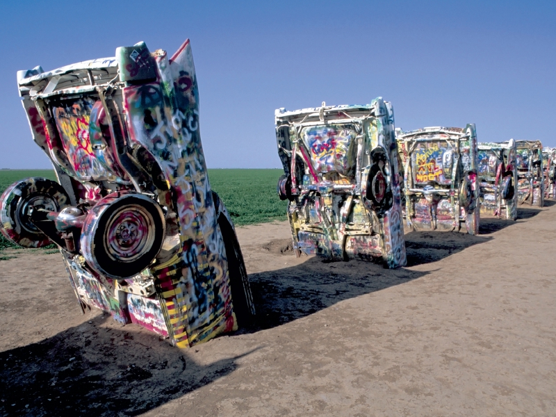 Cadillac Ranch, bei Amarillo, Texas