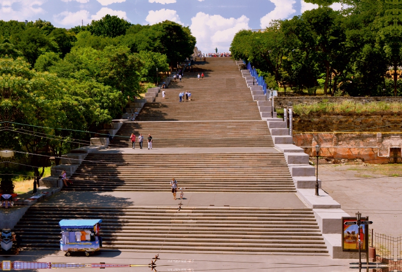 Legendäre Potjomkinsche Treppe in Odessa