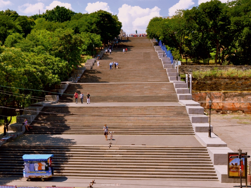 Legendäre Potjomkinsche Treppe in Odessa