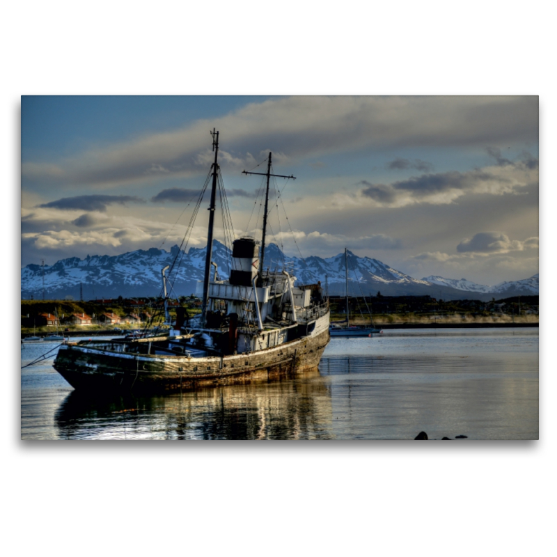 Schiffswrack der Saint Christopher im Hafen von Ushuaia