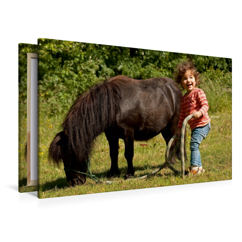 Kinderfreude mit Shetlandpony