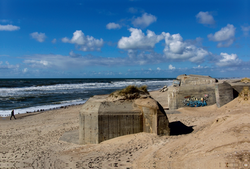 Deutsche Bunker am Strand in Kryle