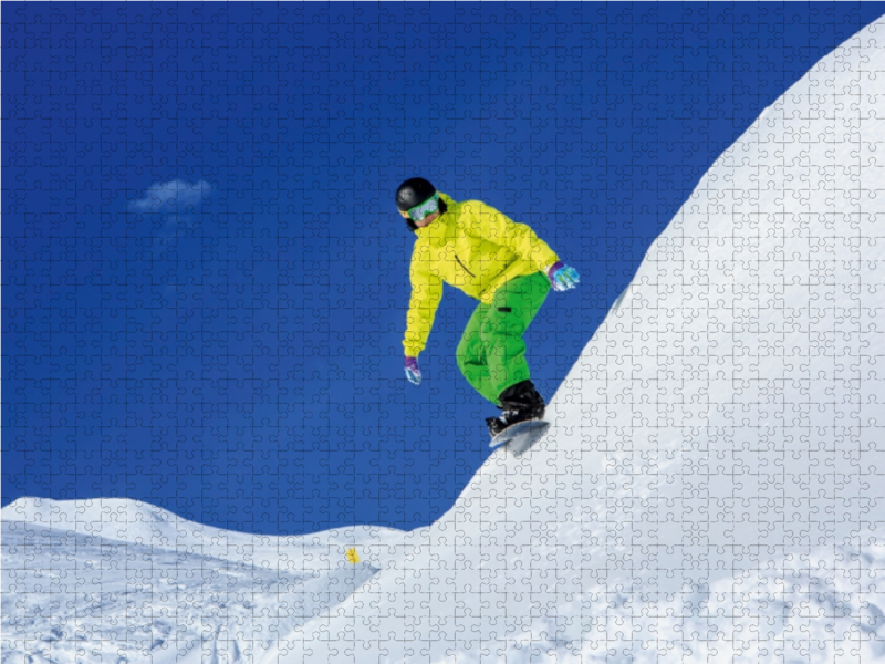 Snowboarder auf Arlberg in Lech