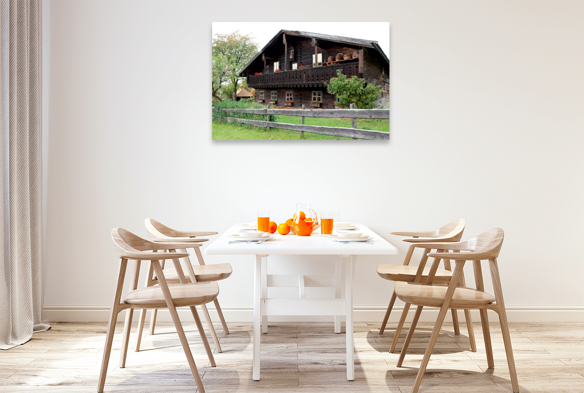 historisches Bauernhaus aus Holz im Bayerischen Wald, Bayern, Deutschland, Europa