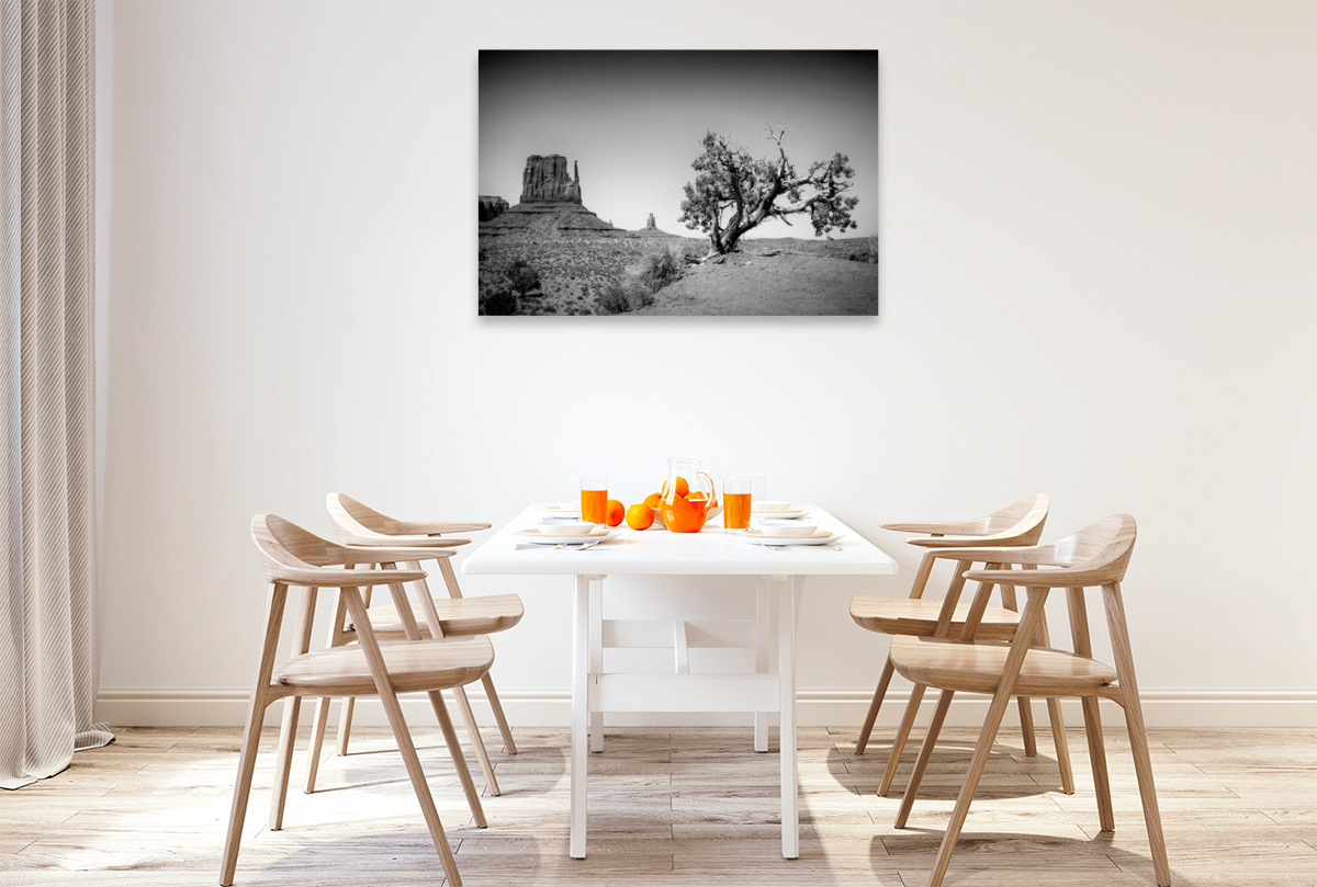 MONUMENT VALLEY West Mitten Butte und Baum