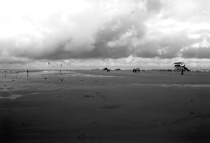 Pfahlbauten am Strand