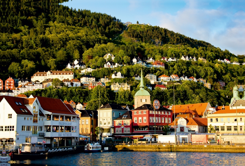 Die Stadt Bergen in Norwegen