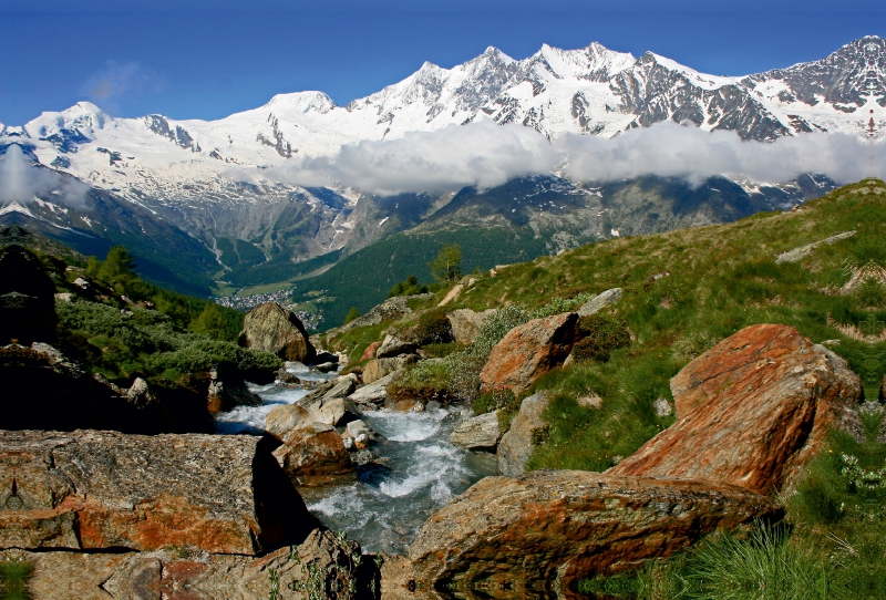 Kreuzboden mit Mischabelgruppe