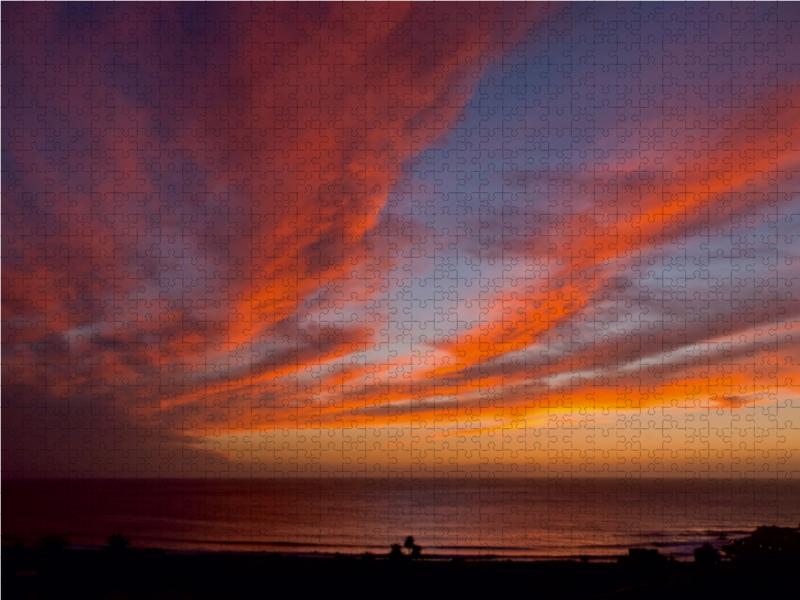 Ein Motiv aus dem Kalender Der Tag klingt aus - Sonnenuntergang im Valle Gran Rey - La Gomera