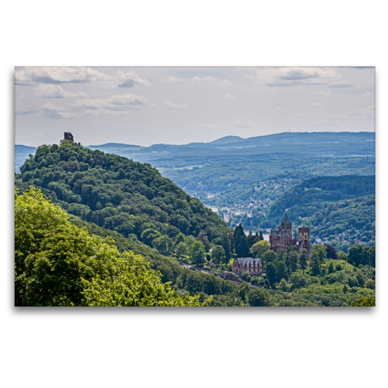 Blick vom Petersberg auf den Drachenfels