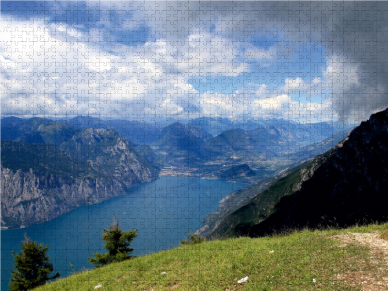 Blick vom Monte Baldo auf Riva del Garda