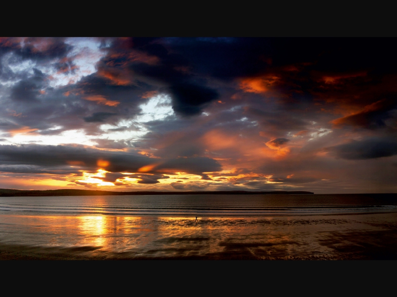 Panorama Dunnet Beach, Caithness, Schottland