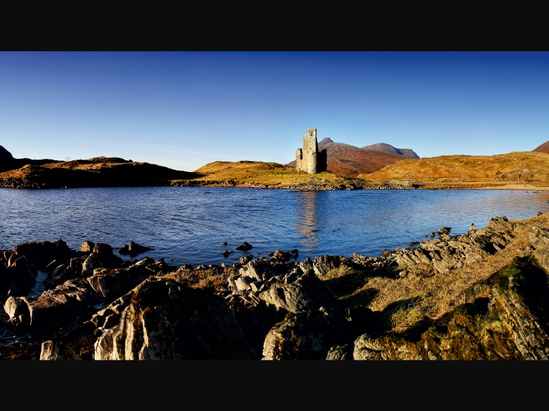 Panorama, Ardvreck Castle, Schottland