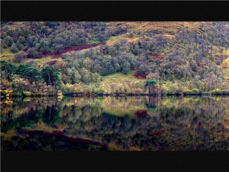 Zauberhafte Panorama Aufnahme von Loch Eilt, Glenfinnan, Schottland