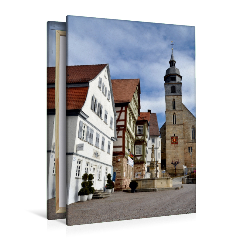 Böblingen, Stadtkirche. Fotografie auf Leinwand von Nicola Furkert