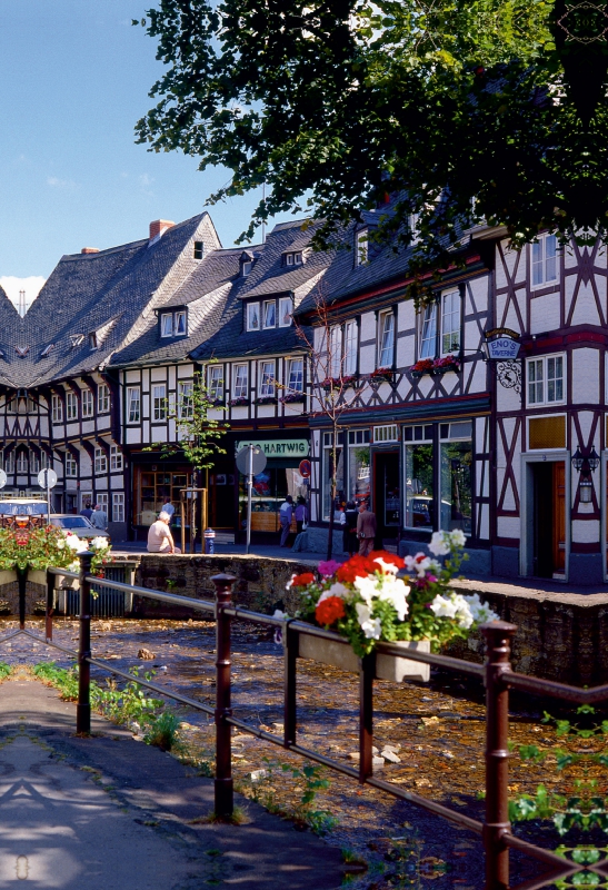 Fachwerkhäuser am Gose-Kanal in Goslar