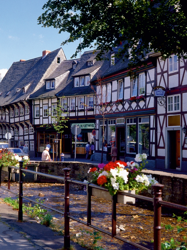 Fachwerkhäuser am Gose-Kanal in Goslar