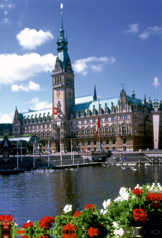 Blick auf das Hamburger Rathaus