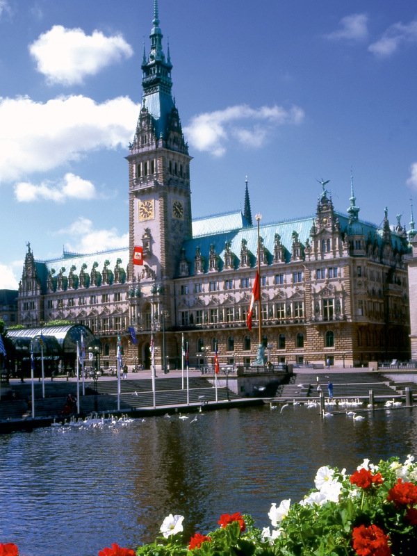 Blick auf das Hamburger Rathaus