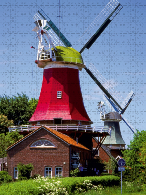 Doppelwindmühlen in Greetsiel, Ostfriesland