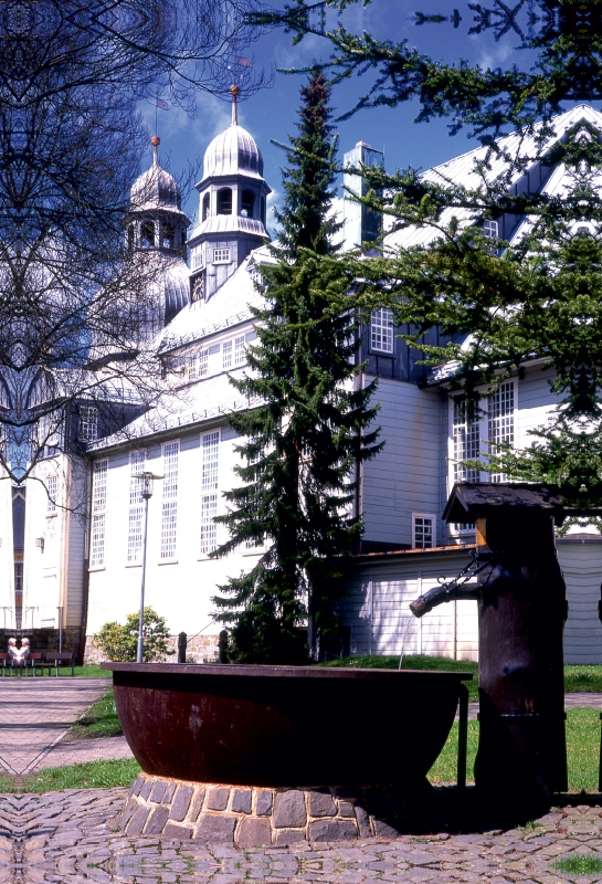 Marktkirche Clausthal-Zellerfeld,größte Holzkirche Europas