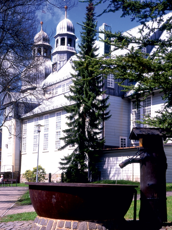 Marktkirche Clausthal-Zellerfeld,größte Holzkirche Europas