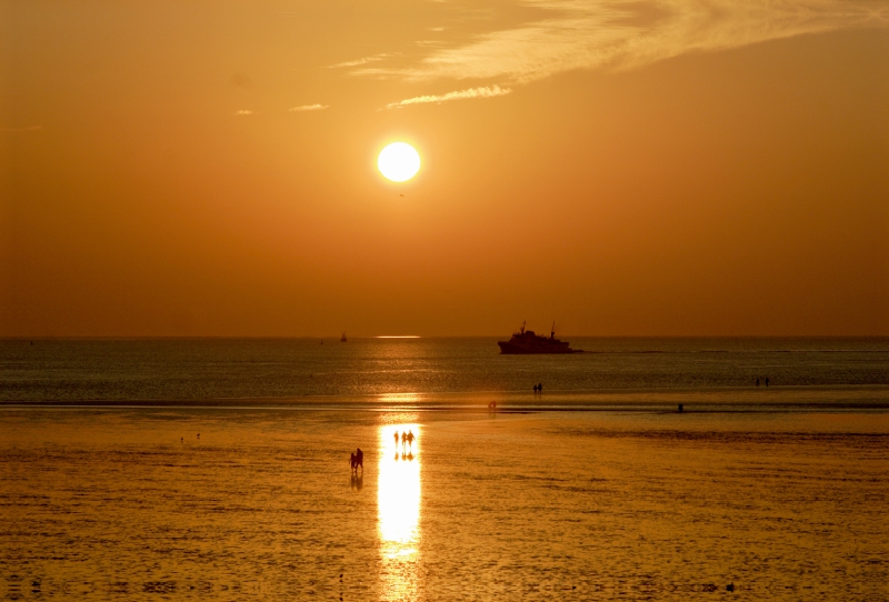 Sonnenuntergang bei Büsum