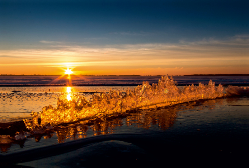 Eis auf dem Bodden