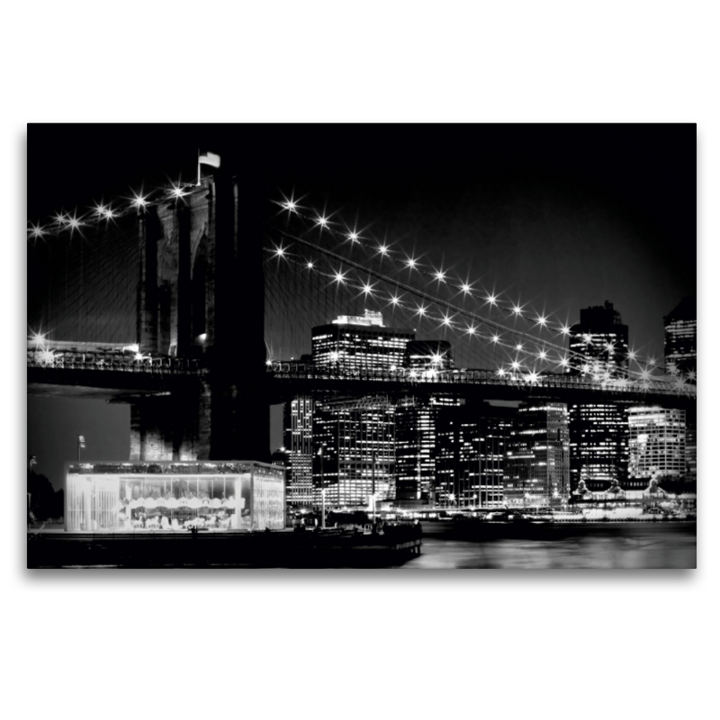 NYC Brooklyn Bridge und Manhattan Skyline