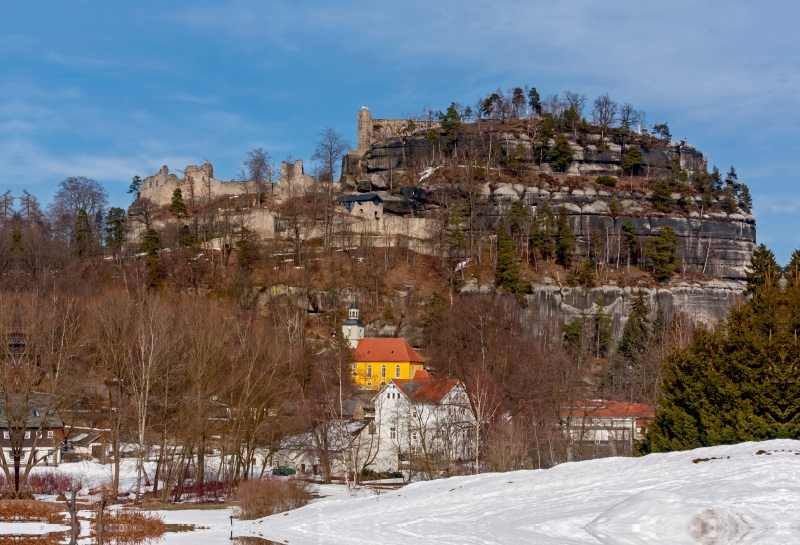 Berg Oybin mit Klosterruine