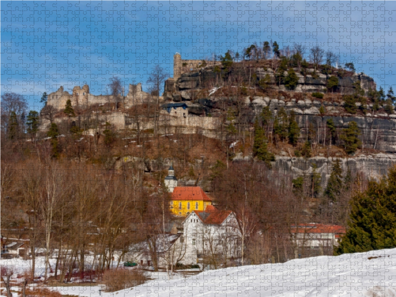 Berg Oybin mit Klosterruine