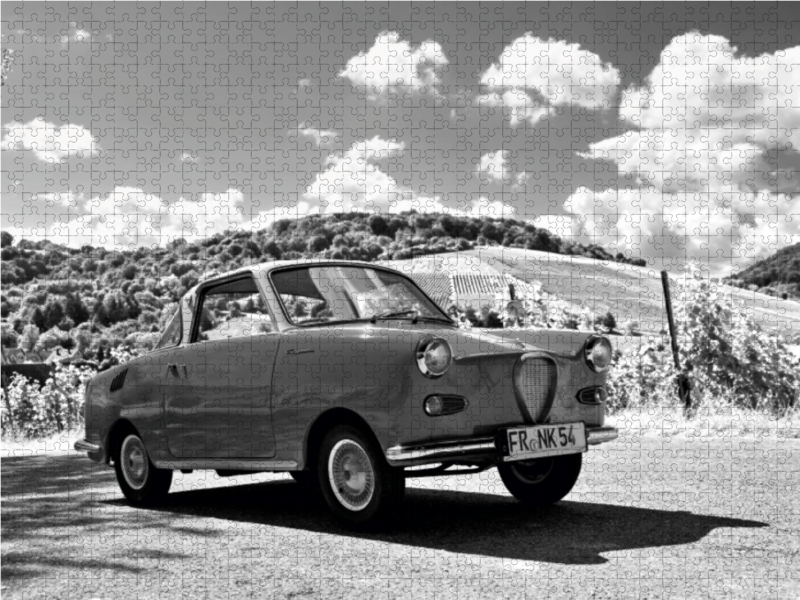 Ein Motiv aus dem Kalender Goggomobil Coupè 250 TS in schwarzweiss